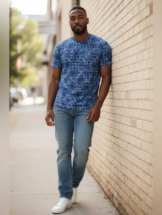 Robert Graham Other - Robert Graham Blue Geometric skull T-shirt Size XL $128 new. this is preowned